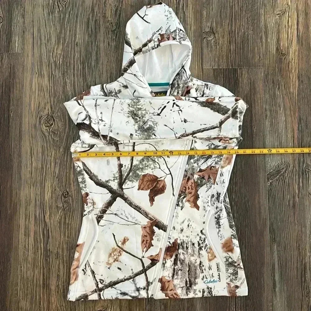 Cabela's Zonz Woodlands Hooded Fleece Hunting Sweatshirt Women’s M L/S Full Zip - Picture 6 of 13